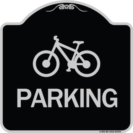 D4-3 Bicycle Parking Bicycle Symbol Parking Heavy-Gauge Aluminum Architectural Sign